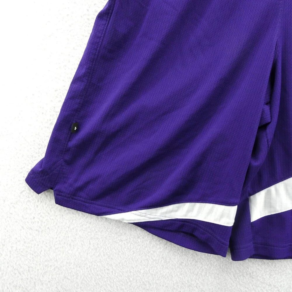 Under Armour Shorts Small Loose Mens Purple‎ Athletic Basketball Gym Vtg Lakers